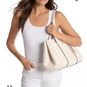 Michael Kors Cream Pebble Leather Tote
